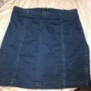 free people denim skirt